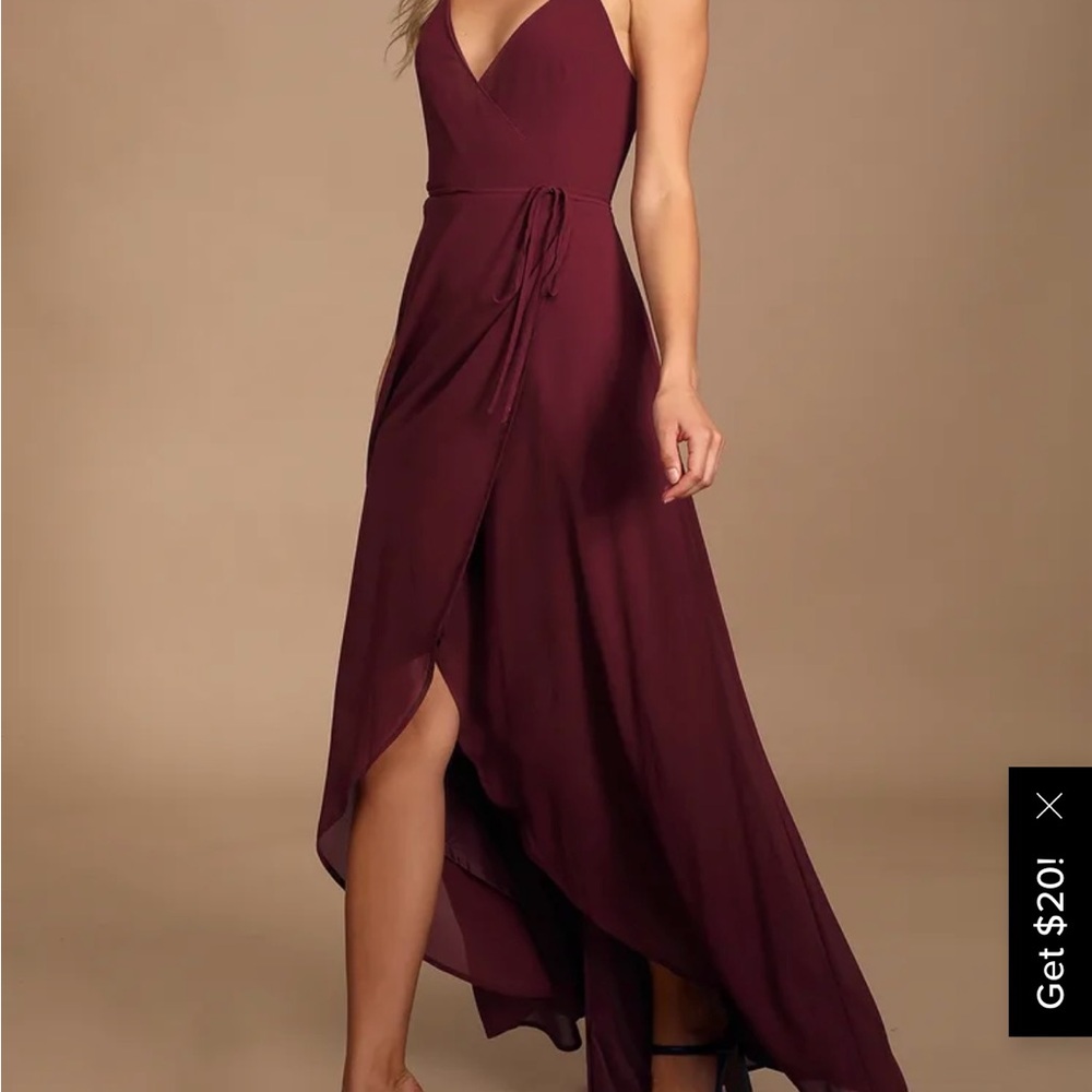 Elegant Burgundy Evening Dress